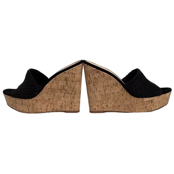 Black Wedge Sandals - Picture 1 of 10